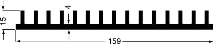Fischer Elektronik 10020138 SK 44 200 SA Extruded heat sink 0.9 K/W (L x W x H) 20 (Housing)