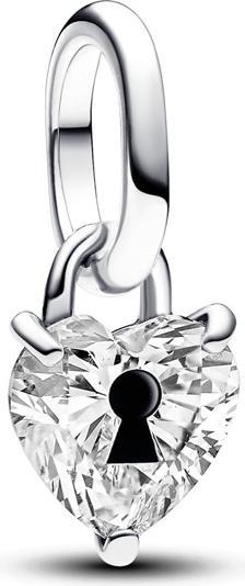 Image du produit Pandora ME Trou de serrure Coeur Mini (Argent massif, Émail)