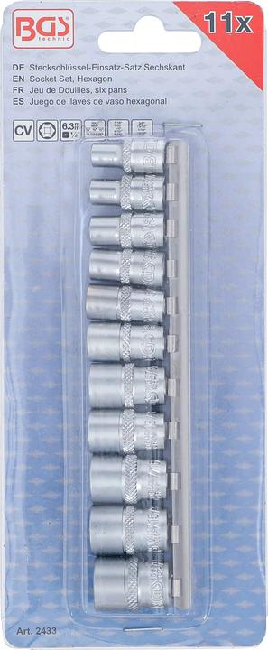 Produktbild BGS Steckschlüssel-Einsatz-Satz (1/2", 3/16", 7/32", 1/4", 9/32", 5/16", 11/32", 3/8", 13/32", 7/16")