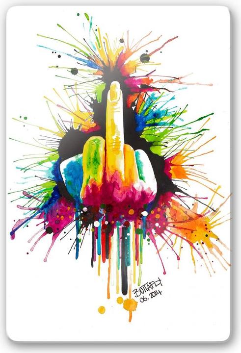 Actual product image Trenddeko Buttafly - Fuck the System (40 x 60 cm)