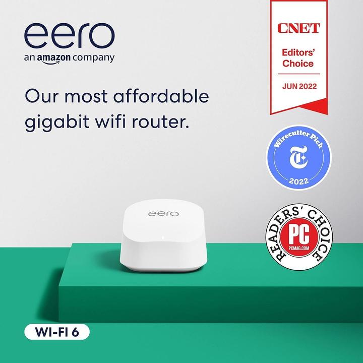 Image du produit Eero 6+ AX3000 Wi-Fi 6 Mesh Router, 1 unit