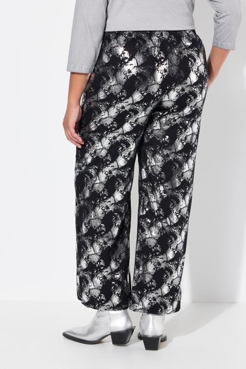 Produktbild Angel of Style Hose, gerades Bein, Metallic-Print, Elastikbund (56)