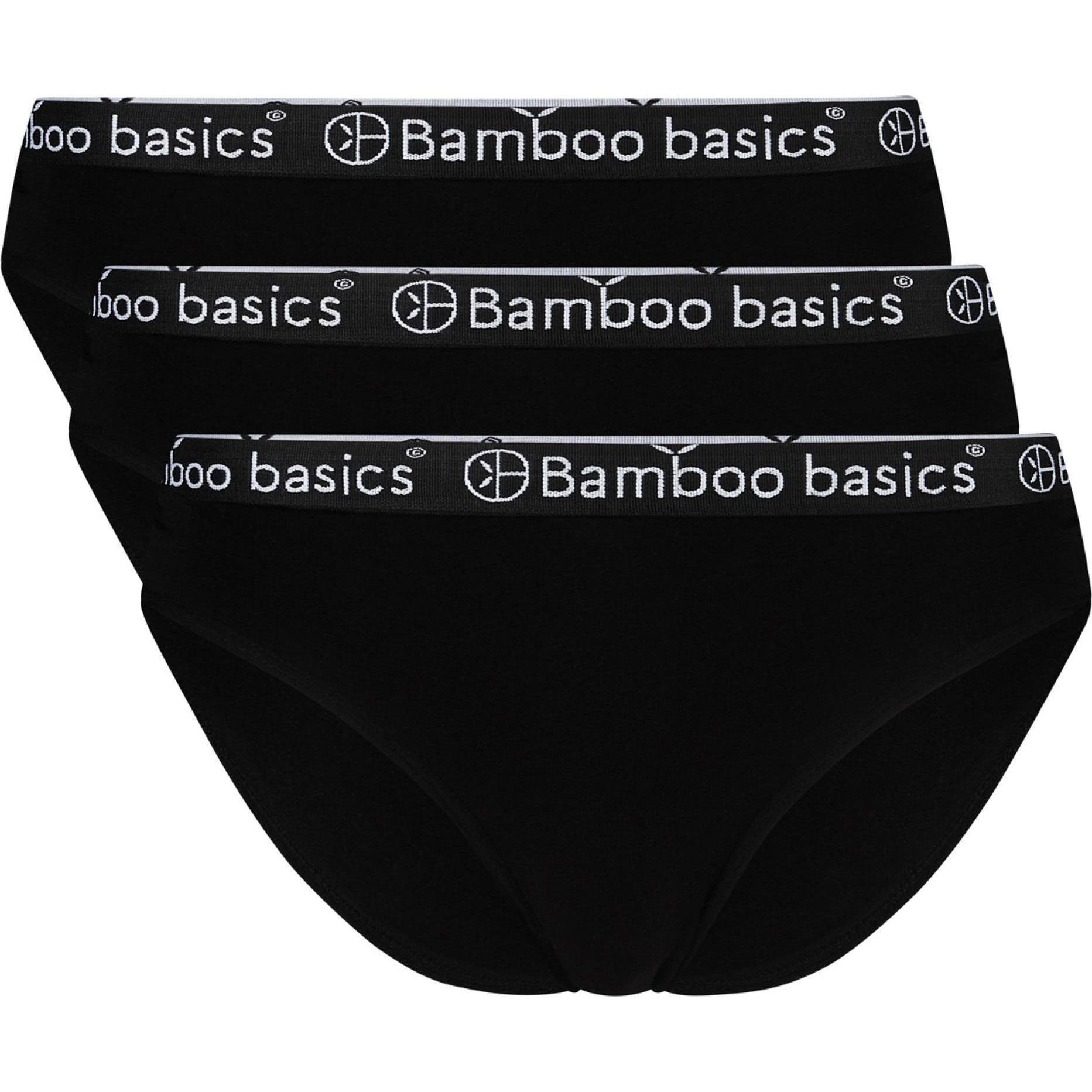 Bamboo Basics, Damen, Unterhosen, Yara, Schwarz, (M, 3er Pack)