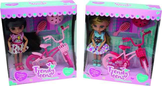 Produktbild ODS 44651 Ods-Trendy Teens - Mini Bambola Fashion Con Bicicletta