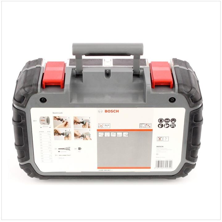 Actual product image Bosch Professional Zubehör 17-piece hole saw set, HSS bi-metal, universal, 20-64/76 mm (64 millimetres, 51 millimetres, 20 millimetres, 22 millimetres, 32millimetre, 40 millimetres, 25 millimetres, 35 millimetres, 44 millimetres, 60 millimetres, 76 millimetres)