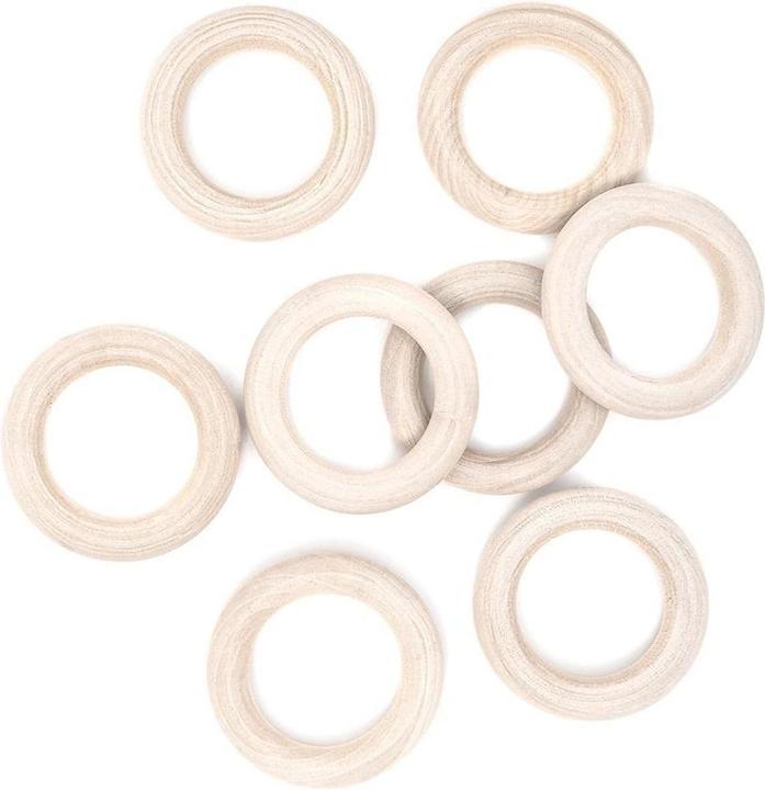 DP Craft Makramee-Kreis aus Holz 45mm 8 Stk