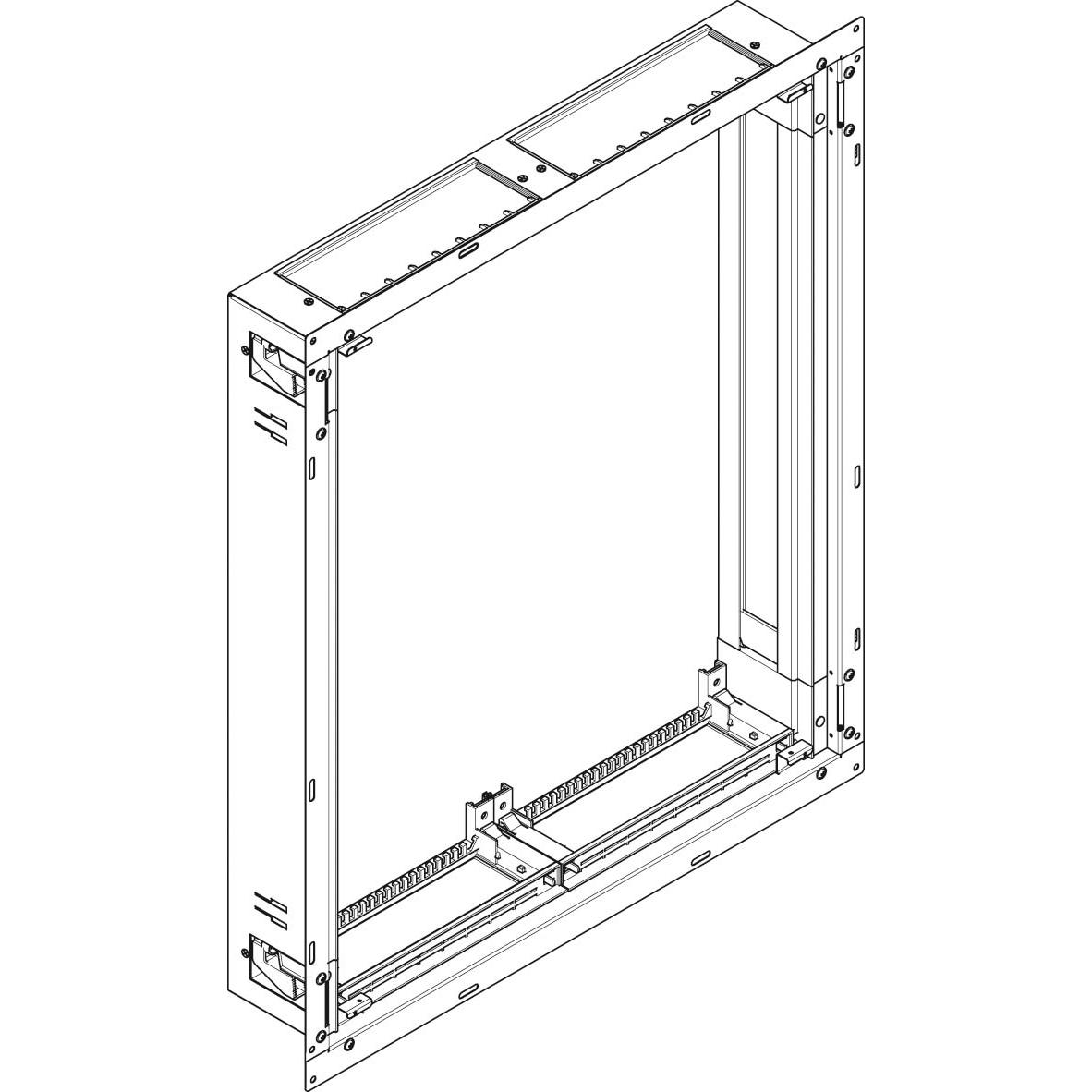 ABN, Verteilerschrank Zubehör, UL24X Flachverteiler UP/HW,110mm tief, IP 30,SK II, 2x4-reihig, Leer, ohne B