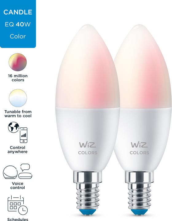 Produktbild WiZ Tunable White & Color (E14, 4.90 W, 470 lm, 2 x, F)