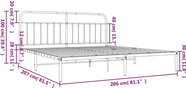 Image du produit vidaXL Bettgestell (200 x 200 cm)