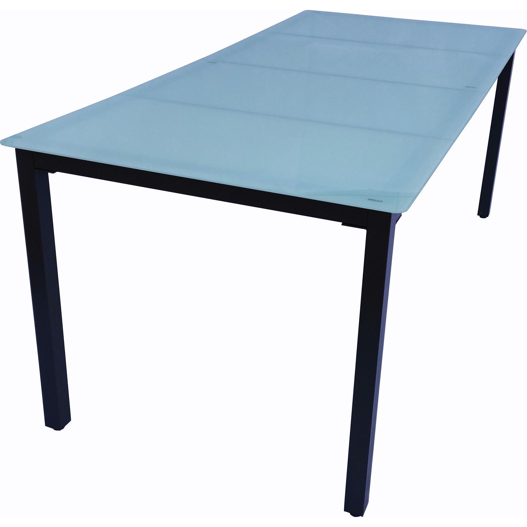 VCM, Gartentisch + Balkontisch, 9 tlg. Alu Gartenset Sitzgruppe 190 MA (80 cm)