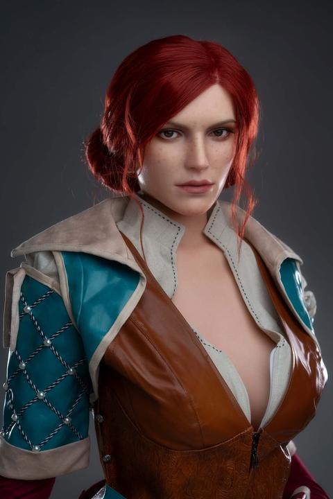 Actual product image Game Lady Full Silicone Doll Triss 168 cm - The Witcher