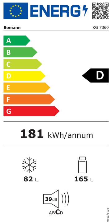Energy Label Bomann KG 7360 (247 l)