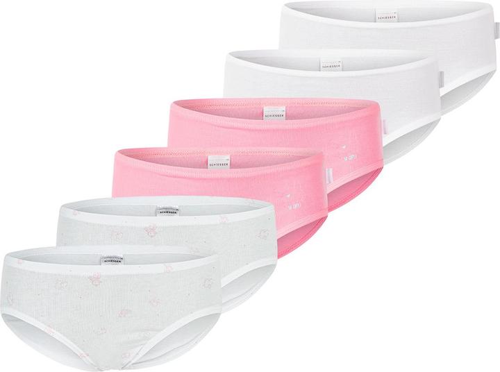 Immagine prodotto Schiesser Confezione da 6 slip / mutande per bambine in cotone biologico a coste sottili (140, confezione da 6)