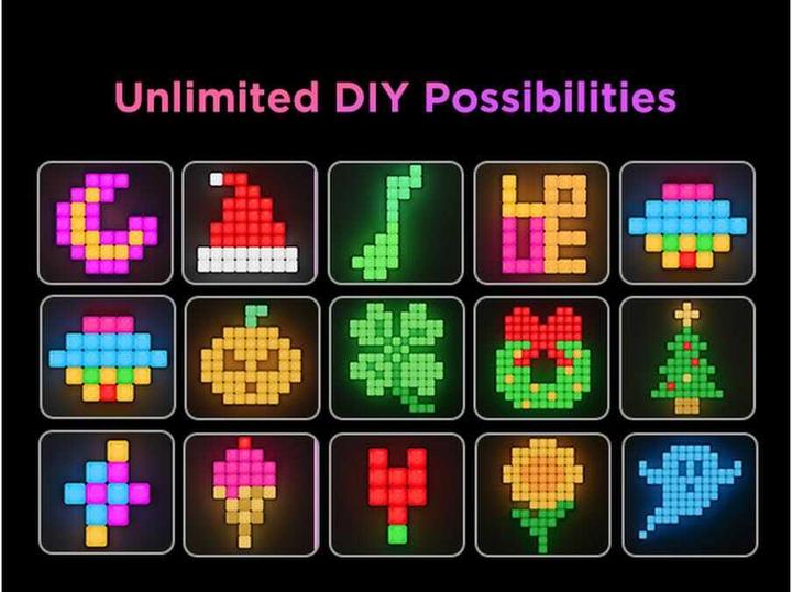 Actual product image Govee Mini light panels RGBIC segment colours