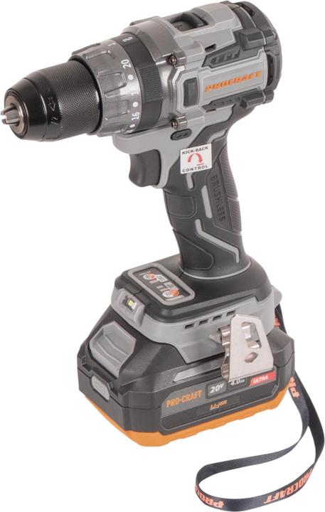 Produktbild Procraft Industrial CD20A Akku Schlagbohrschrauber 20 V 85 Nm + 1x Akku 4,0 Ah + Ladegerät + Koffer