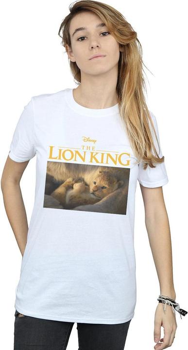 Actual product image Disney Womens/Ladies The Lion King Movie Baby Simba Photo Cotton Boyfriend T-Shirt (M)