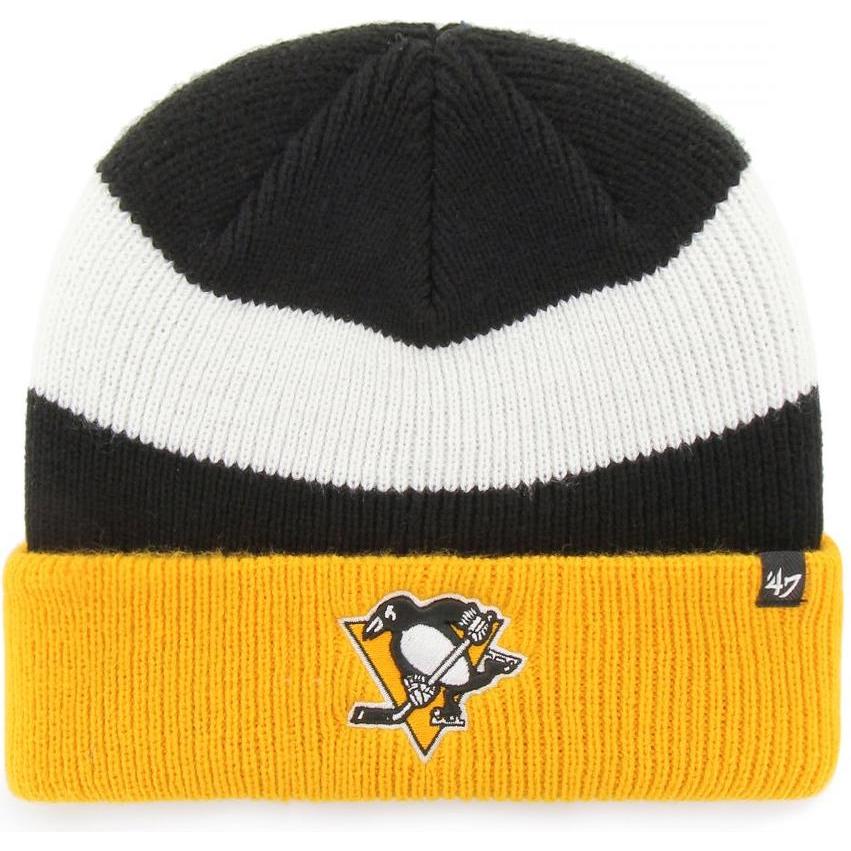 47 Brand, Herren, Mütze, Knit Beanie Shortside Pittsburgh Penguins, Schwarz