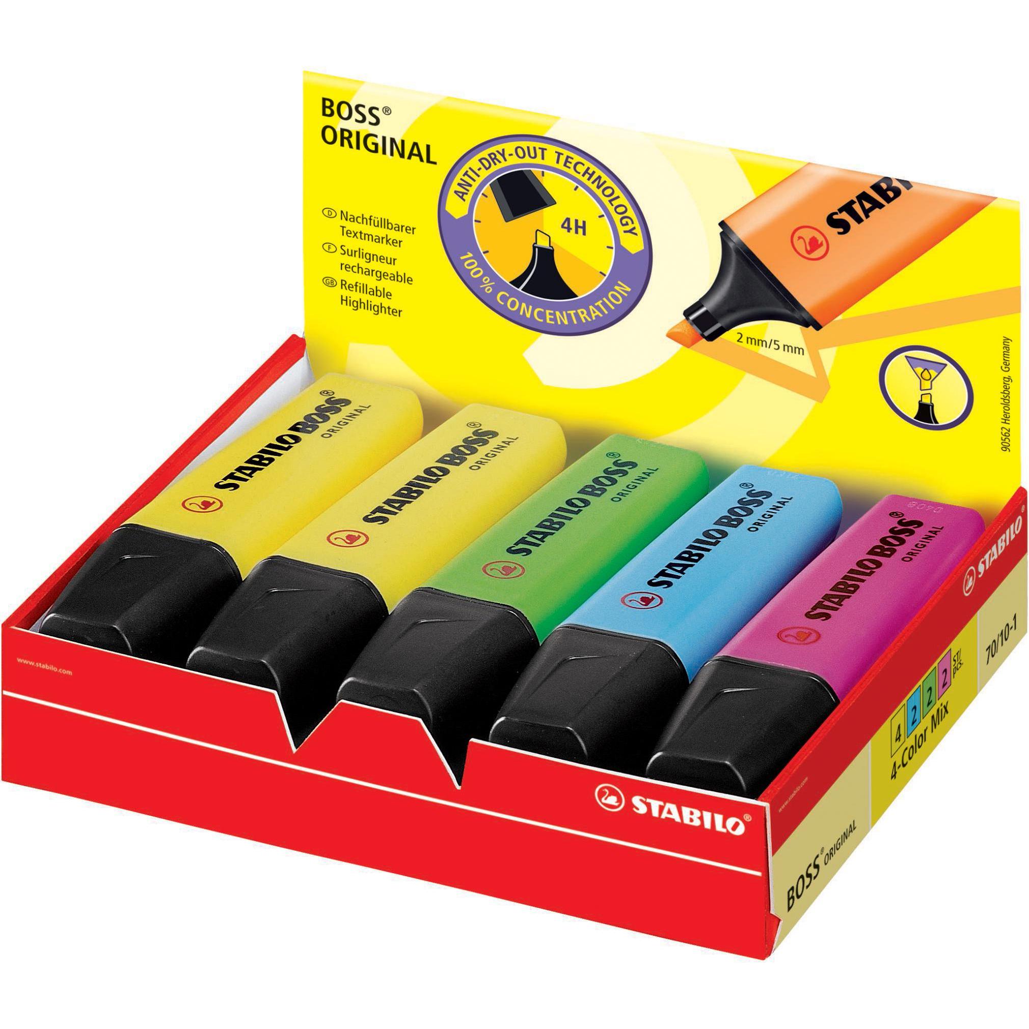 STABILO, Marker, BOSS ORIGINAL Textmarker (Mehrfarbig, 2 mm, 10 x)