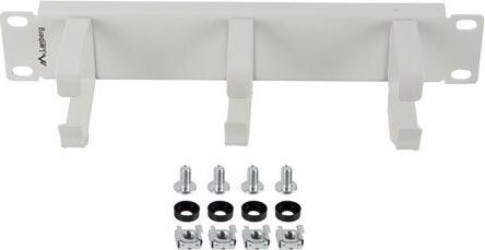 Produktbild Lanberg Kabelmanager 10 Zoll mit 3 Metallhaltern TYP B grau