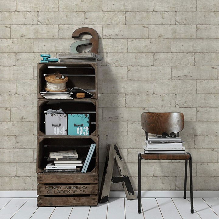 Actual product image A.S. Création Authentic Walls 2 in natural stone look (53 x 1000 cm)