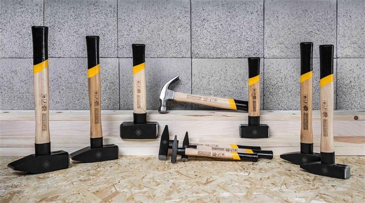 Actual product image Forte tools Metalworker's hammer with wooden handle, 200 g head weight, hammer with wooden handle, premium tool (200 g)