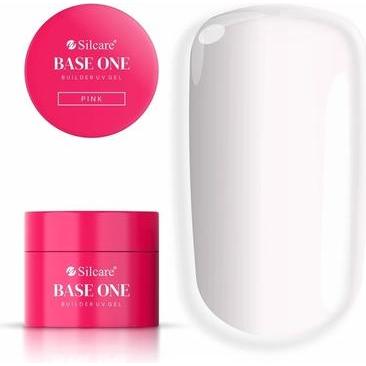 Silcare, Smalto per unghie, Base One Building Gel Pink 15g (Pink, Vernice UV gel)