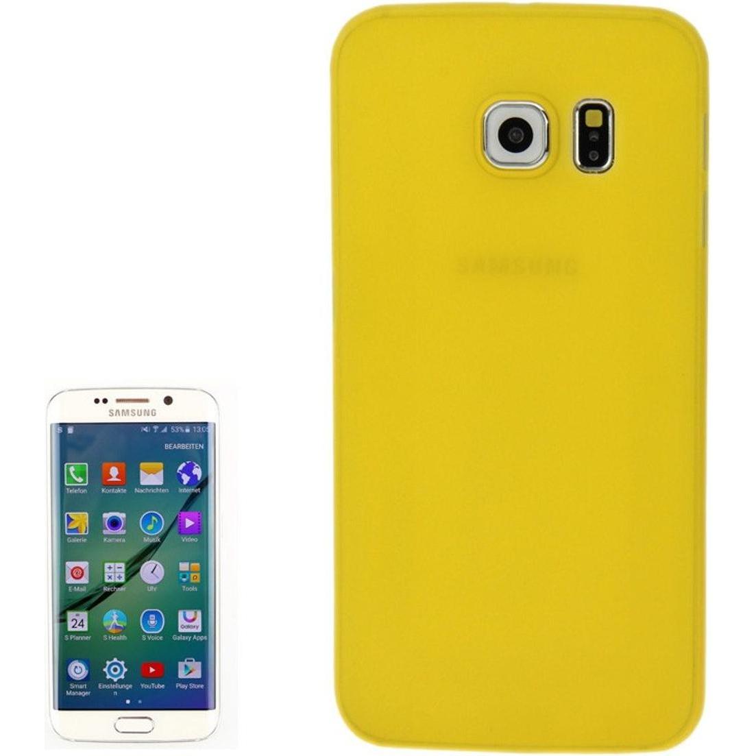 König Design Schutzhülle Case Ultra Dünn 0,3mm für Handy Samsung Galaxy S6 Edge Gelb (Samsung Galaxy S6 Edge), Smartphon...