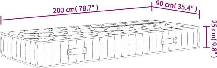 Produktbild vidaXL Taschenfederkern-Matratze (90 x 200 cm)