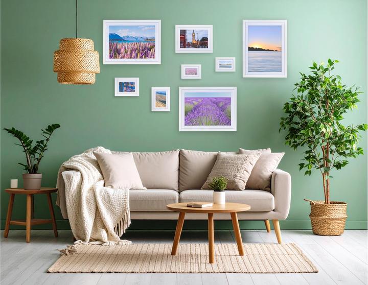 Produktbild Cocon Bilderrahmen 8er-Set, Weiss, Bildformat: 10 x 15 cm (13 x 18 cm, 10 x 15 cm, 21 x 30 cm, 30 x 40 cm)