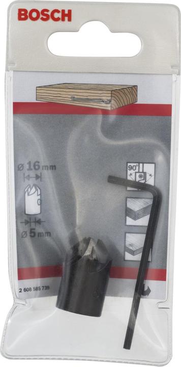 Produktbild Bosch Professional Zubehör Aufstecksenker für Holzspiralbohrer, 5 x 16 mm, M 5 (5 mm)