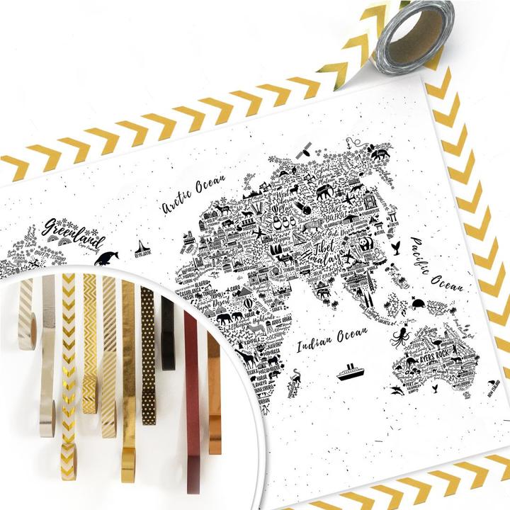 Immagine prodotto Trenddeko Mappa del mondo - Intorno al mondo (40 x 30 cm)