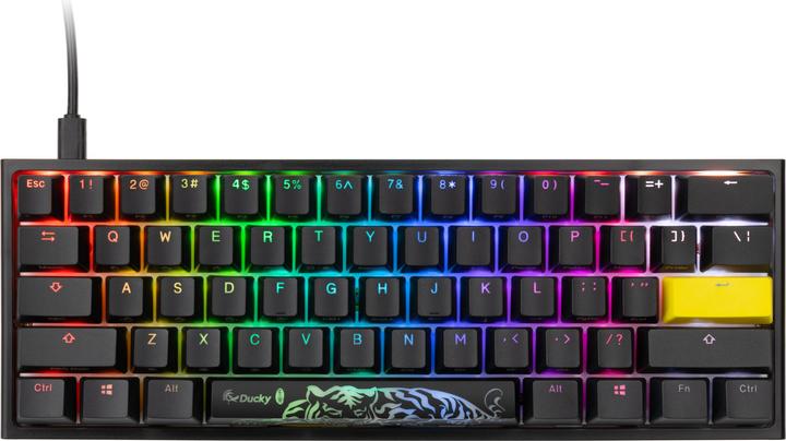 Produktbild Ducky One 2 Mini Gaming Tastatur, MX-Speed Silver, RGB-LED, schwarz (US) (US, Kabelgebunden)