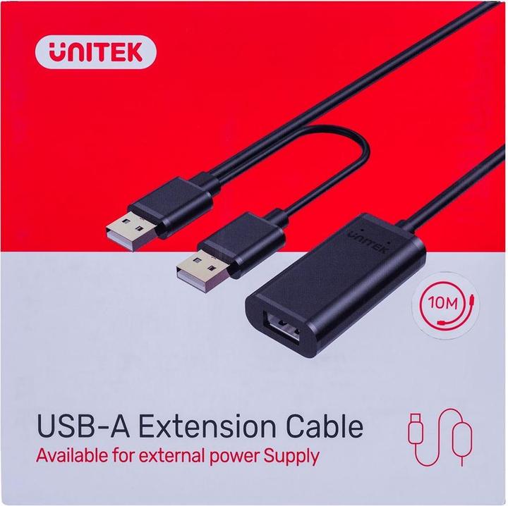 Produktbild Unitek Y-278 USB Kabel USB 2.0 2 x USB A USB A (10 m, USB 2.0)