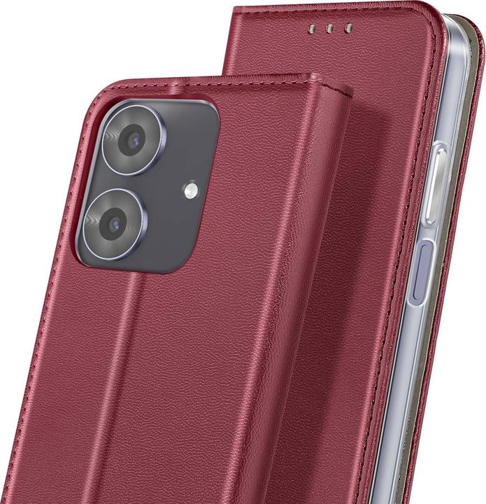 Actual product image OEM Smart Magnetic case for REALME Note 60 burgundy (Realme C63)