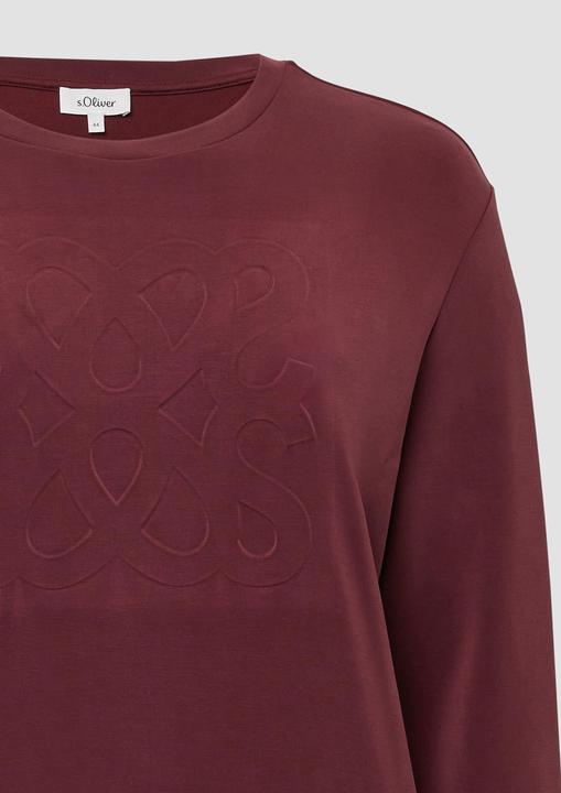 Produktbild s.Oliver Sweatshirt Scuba-Sweatshirt im Relaxed Fit mit Prägung (54)