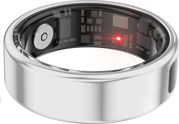 Produktbild Avizar Smart Ring Grösse 12 Saturn LED mit Ladeetui (12, Silber)