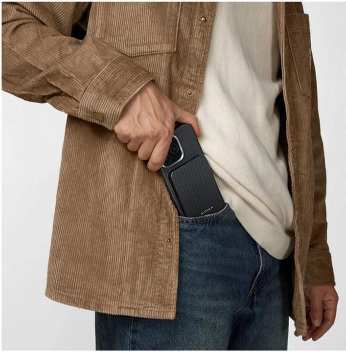 Produktbild Pitaka Power Bank Qi2 Black/Grey Powerbank - Sort - 5000 mAh (5000 mAh, 15 W)