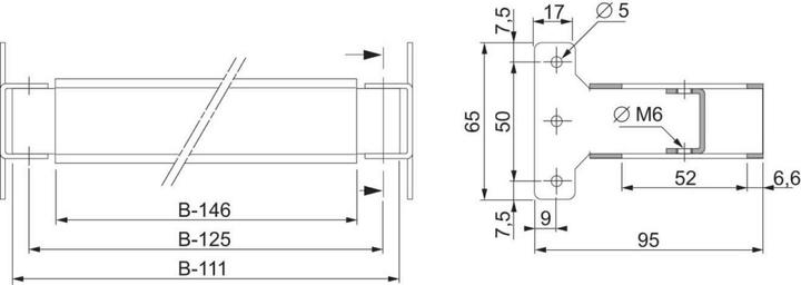 Actual product image Schneider Electric Set of rails Spacial DIN depth-inst. Angles 600mm