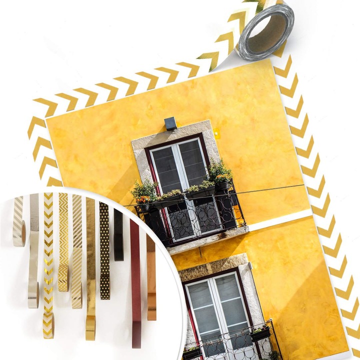 Image du produit Trenddeko La façade jaune de la maison (50 x 60 cm)