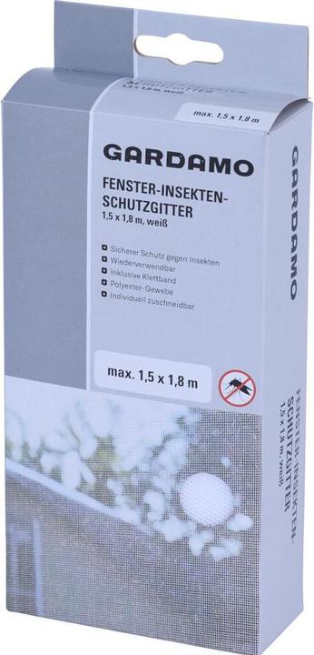 Image du produit Siena Garden Fliegengitter 1,5 m x 1,8 m weiss für Fenster mit Klettband