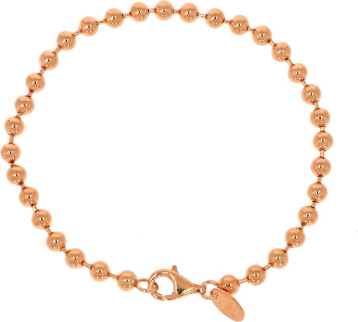 Immagine prodotto Xen Bracciale a sfera di 17,5 cm e 4 mm di larghezza in argento 925 placcato oro rosa (17.50 cm, Argento 925)