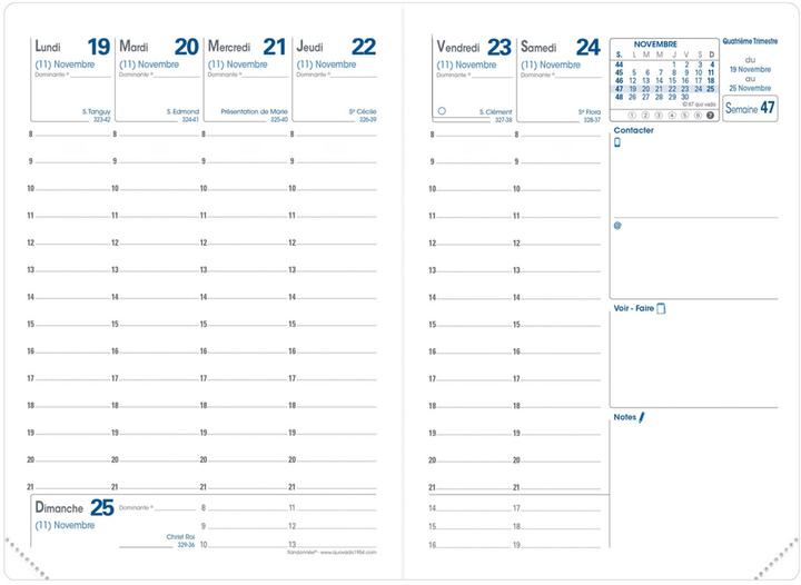 Actual product image Quo Vadis Agenda Randonnee Club 2025 003681Q 1W/2S light blue FR 9x12.5cm (9 x 12.5 cm, French)
