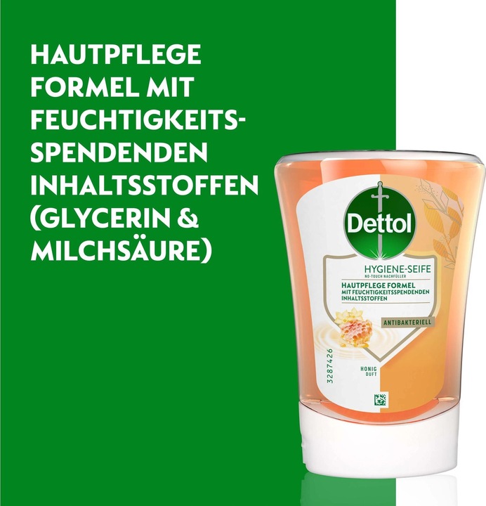 Produktbild Dettol No-Touch Nachfüller Honig - 250 ml (Handseife Nachfüllpackung, 250 ml)