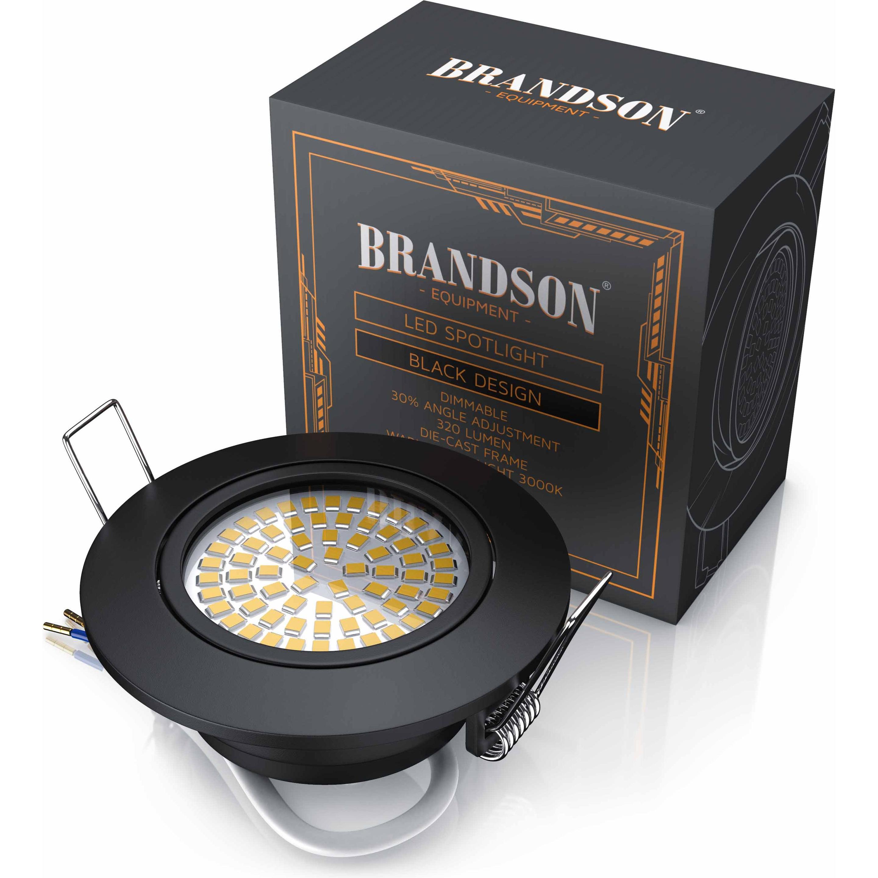 Thumbnail - Brandson, Wandleuchte + Deckenleuchte, LED Deckenspot, dimmbar & schwenkbar, Einbaustrahler, Aluminium Einbauspot, Einba...