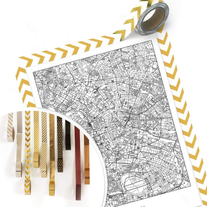 Actual product image Trenddeko City Map Berlin (30 x 24 cm)