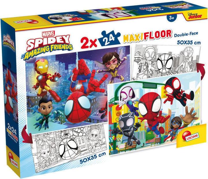 Lisciani 99788 - - MARVEL PUZZLE DF MAXI FLOOR 2 X 24 SPIDEY (48 pezzi)