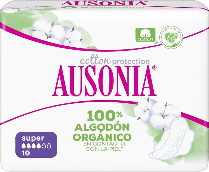 Ausonia ORGANIC compresas super alas 10 uds (Intimwaschlotion)