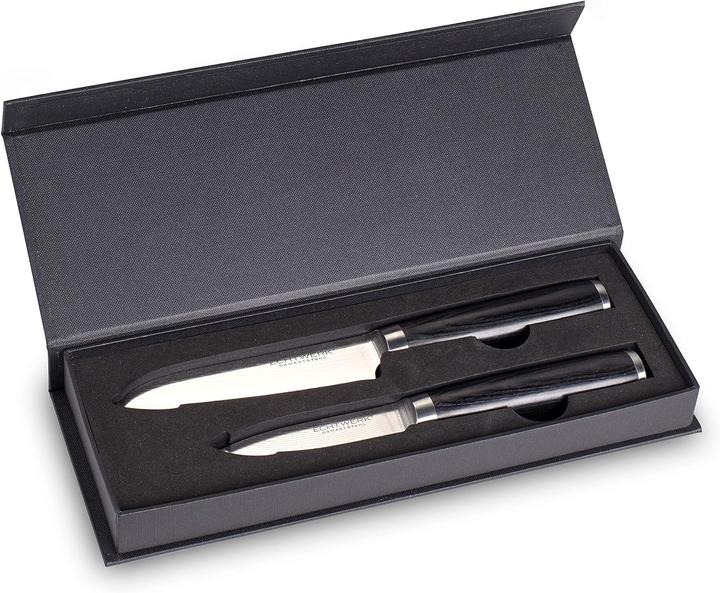 Actual product image Echtwerk 2-piece Damascus set, Dark handle (13 cm)