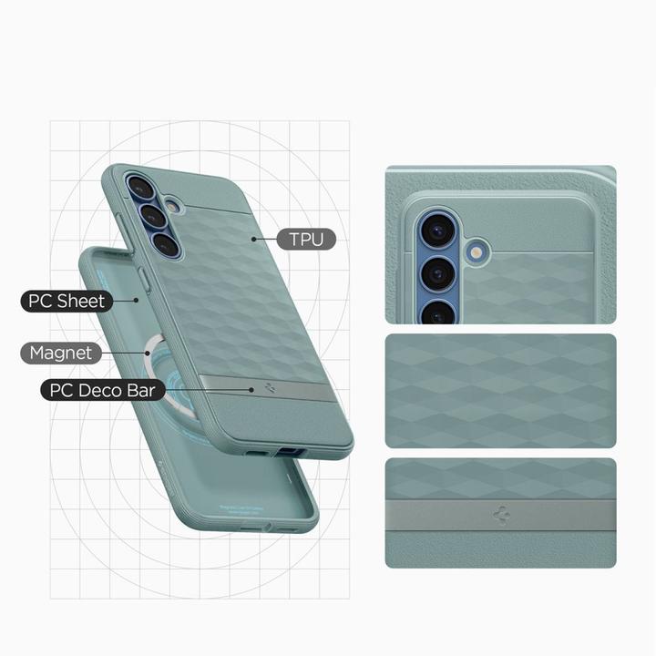 Actual product image Spigen Caseology Parallax Mag MagSafe Case for Samsung Galaxy S25+ - Green (Samsung Galaxy S25, Samsung Galaxy S25+)
