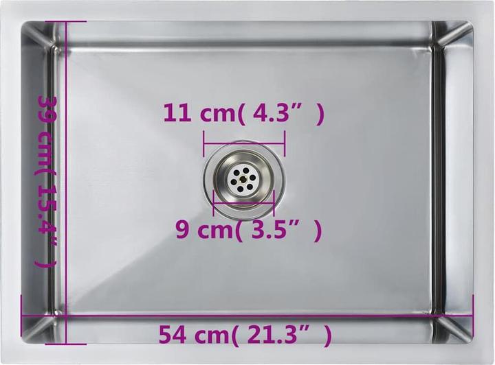 Produktbild vidaXL Küchenspüle (Einbauspüle, 44 cm, 59 cm)